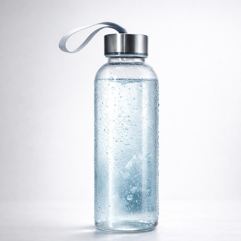 Dtoxed.™ H2 Glass Bottle With Steel Lid