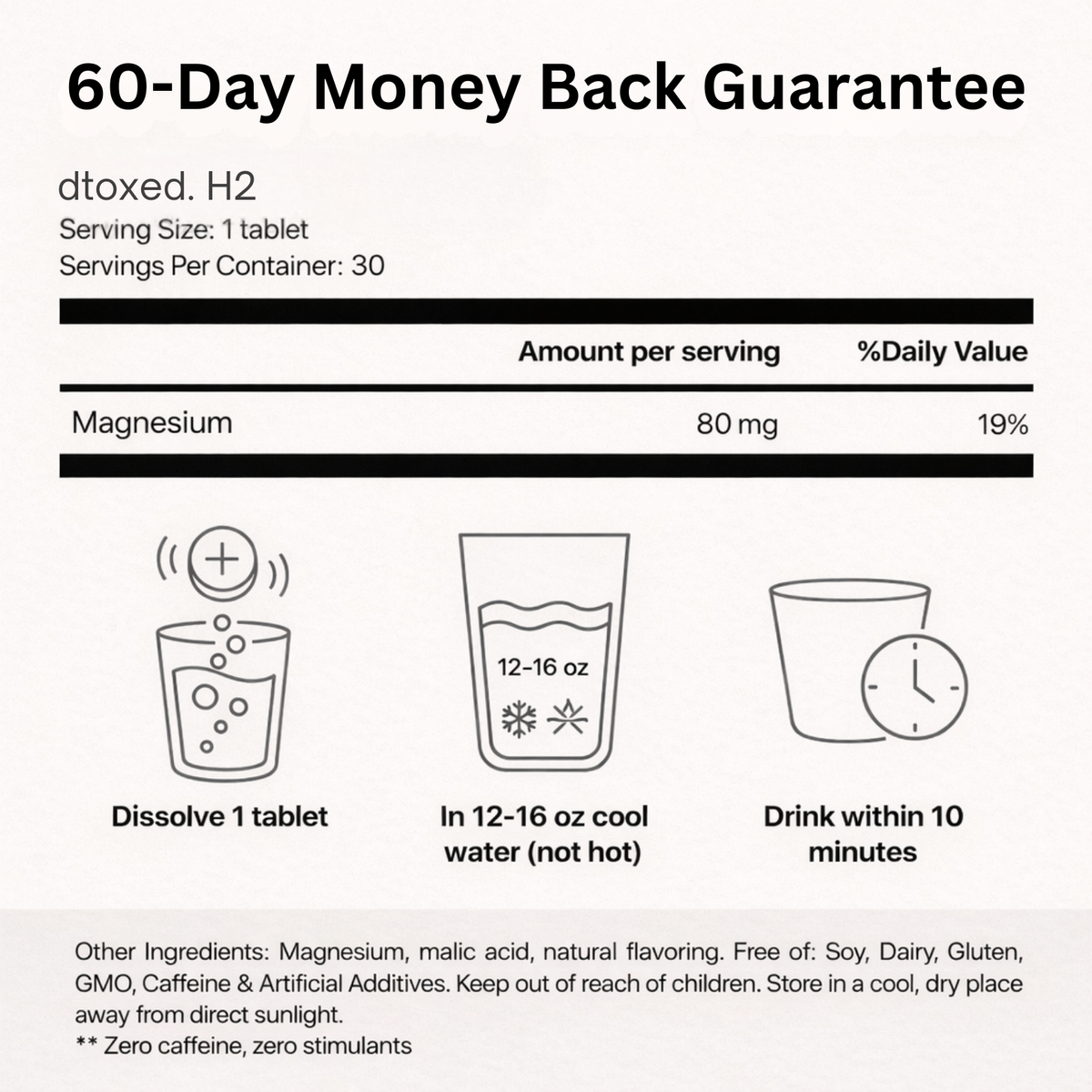 Dtoxed.™ Molecular Hydrogen Tablets