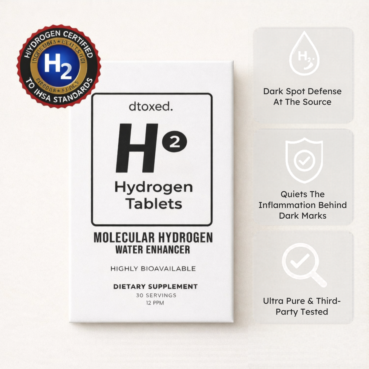 Dtoxed.™ Dark Spot Support Hydrogen Tablets