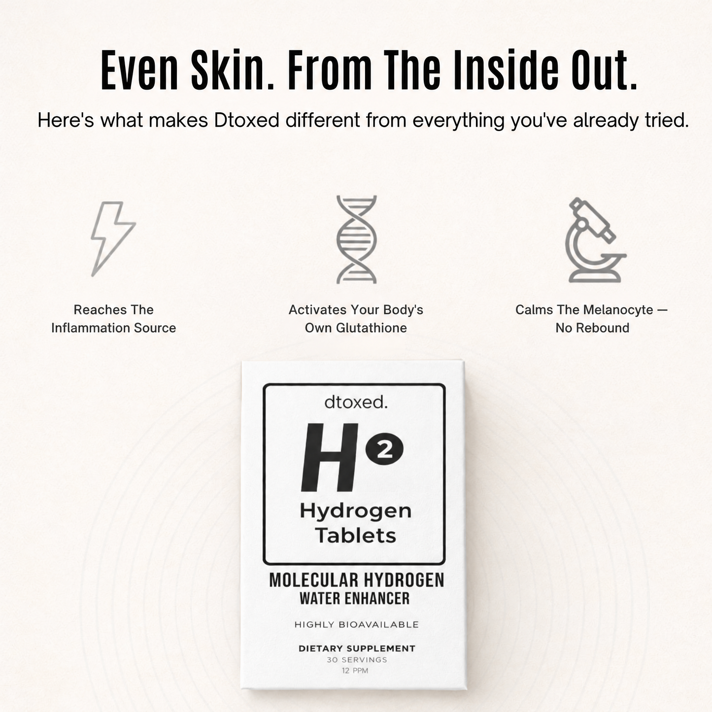 Dtoxed.™ Dark Spot Support Hydrogen Tablets