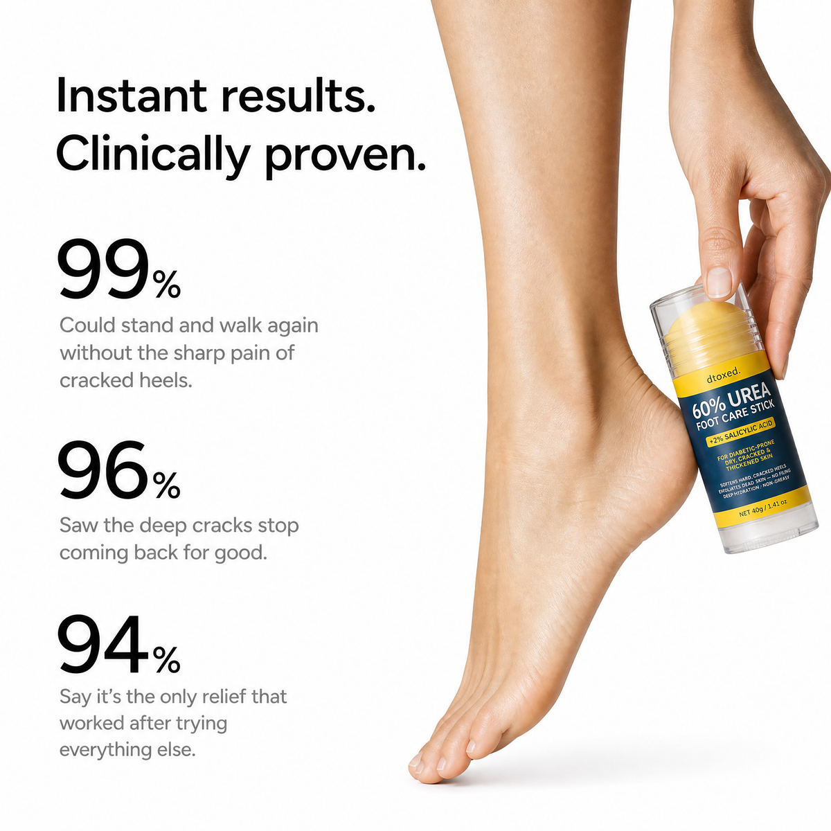 Dtoxed™ 60% Urea Diabetic Foot Repair Stick