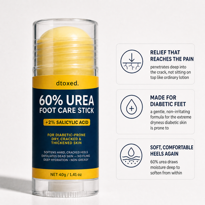 Dtoxed™ 60% Urea Diabetic Foot Repair Stick