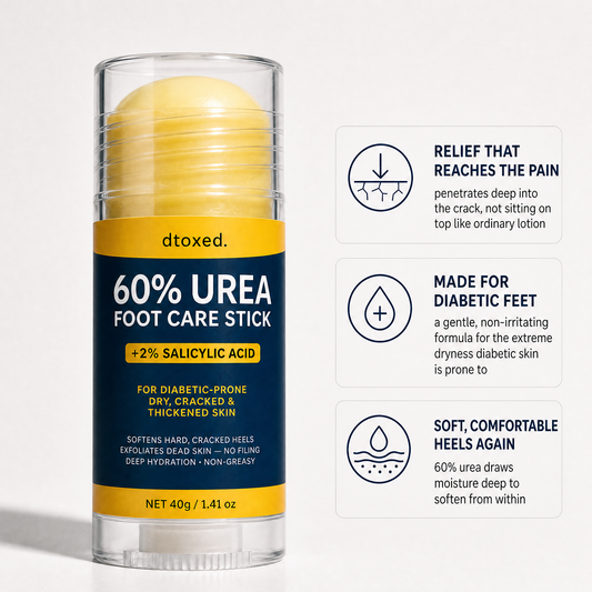 Dtoxed™ 60% Urea Diabetic Foot Repair Stick